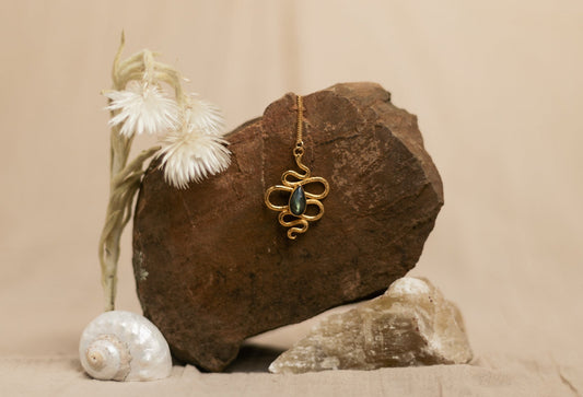 Nagini Gold-Plated Labradorite Statement Necklace