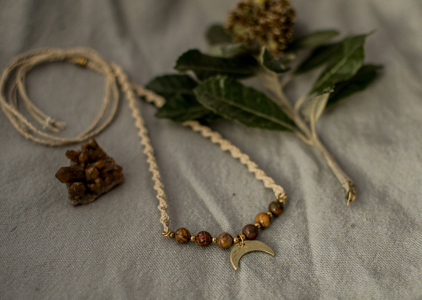 TALISMAN HEMP STATEMENT NECKLACE (Customise)