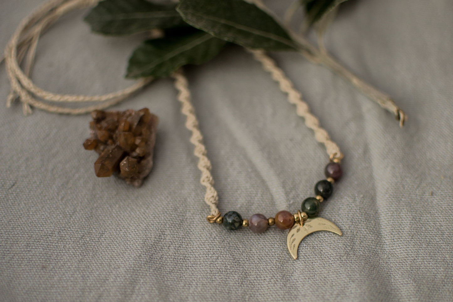 TALISMAN HEMP STATEMENT NECKLACE (Customise)